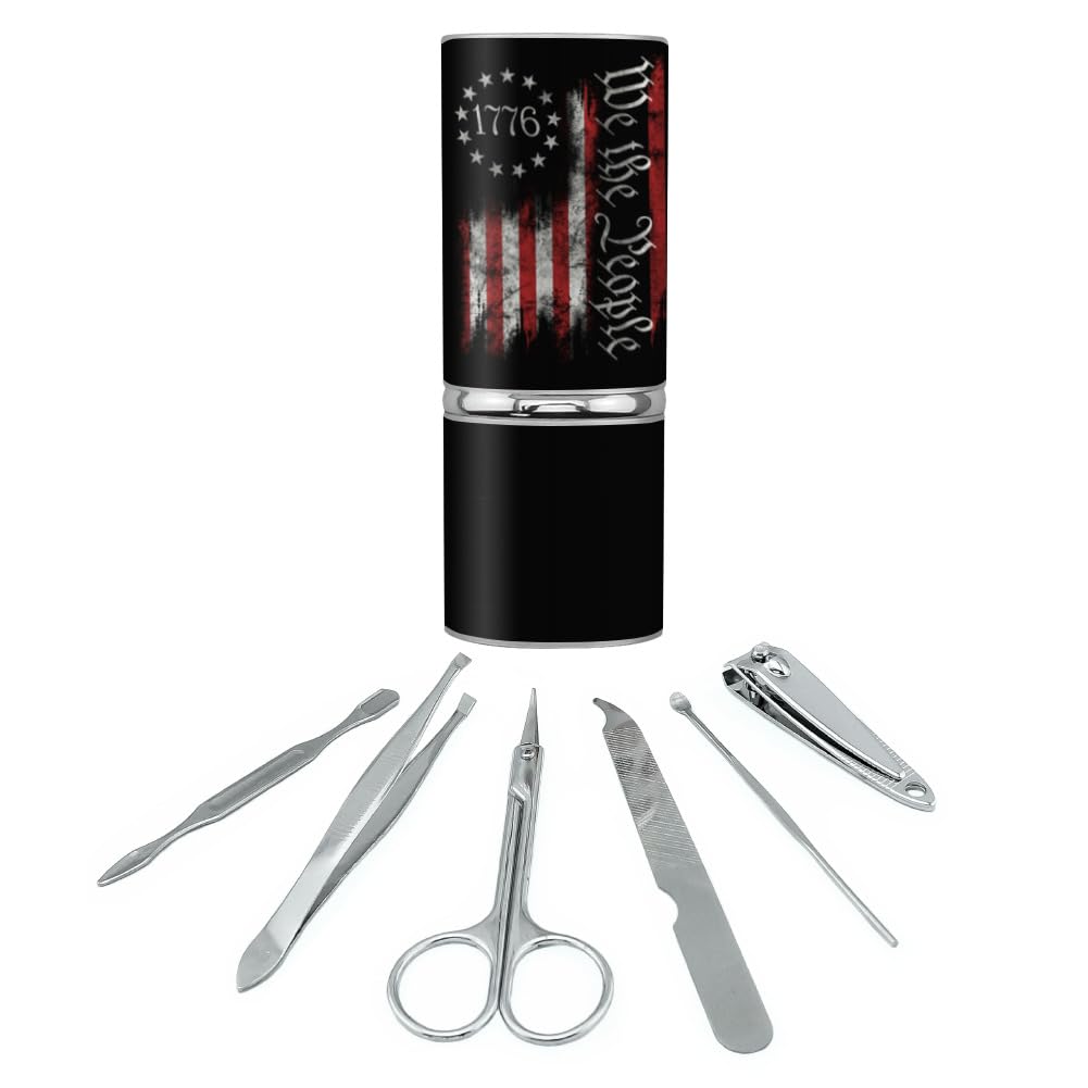 GRAPHICS & MORE We The People Stainless Steel Manicure Pedicure Grooming Beauty Care Travel Kit