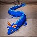 WMYWBYT Lebensechtes Plüsch-Drachenspielzeug, Gefüllte Chinesische Mythologische Kreaturen Flauschiges Drachenkissen, Kinderspielzeug Wohnkultur Blau 220Cm