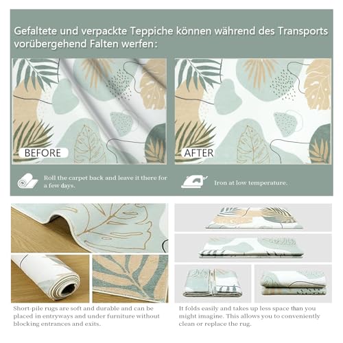 Tapis poil ras antidérapant 240x300 cm lavable et résistant aux taches - 7