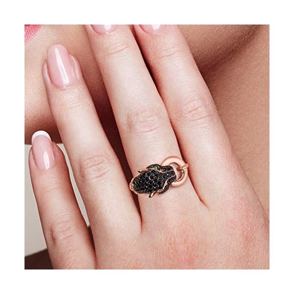 Santuzza-Panther-Ring-925-Sterling-Silver-Leopard-Rings-Cubic-Zirconia-Green-Spinel-Jaguar-Jewelry Santuzza Panther Ring 925 Sterling Silver Leopard Rings Cubic Zirconia Green Spinel Jaguar Jewelry (7, Black)