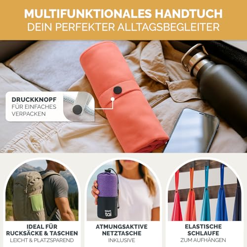 Blumtal Mikrofaser Handtuch leicht & extra saugstark - schnelltrocknende Microfaser Handtücher - optimal als Fitness Handtuch/Strandtuch… – Ansicht 4