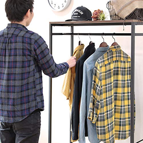 Amazon｜快適ホームズ ヴィンテージ風 ハンガーラック 幅85cm ブラウン