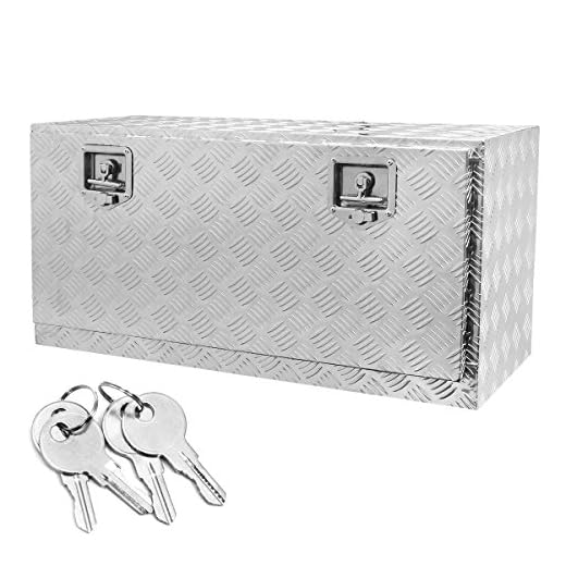 STKUSA Stark 36-Inch Aluminum Truck Underbody Flatbox Pickup Tool Box RV ATV Trailer Storage Lock with Keys