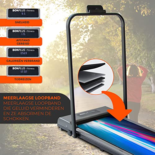 Bonplus BP | Ultraslanke Opvouwbare Loopband | tot 10 km/u | 12 Centimeter in Hoogte | Opvouwbaar en Gemakkelijk op Te Bergen | Maximaal Gewicht 100kg | Loopband Slim - Afbeelding 4