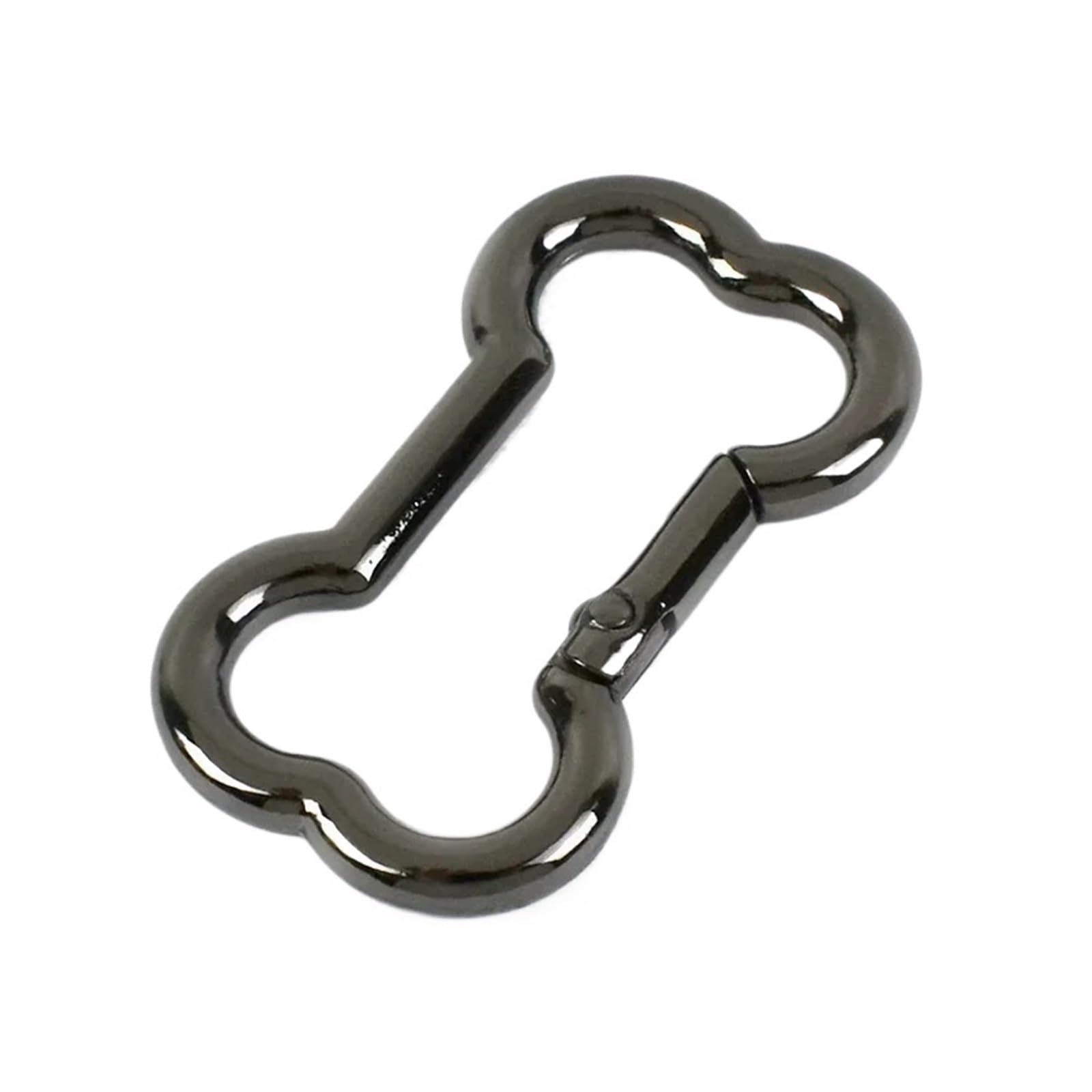 Klamry do torebek, 20 szt. Metalowa klamra z kością do zapięcia na pasek torby OD(Gunblack,20mm)