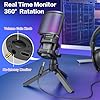 zealsound USB Gaming Microphone, RGB PC Mic for Podcasts Streaming on iPhone Mac PS5—Desktop Condenser Mic w/Mute, 2 Adapters (USB-C & Lightning),Tripod Stand, on Twitch YouTube Discord TikTok #5