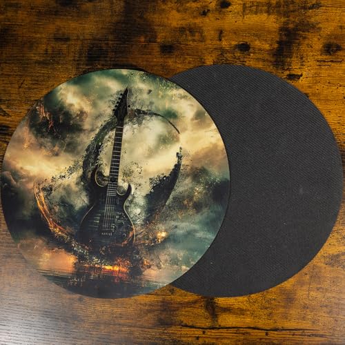 Slipmat - Plattenspieler Matte aus Gummi Guitar - Matte für Grammophon 30,5 cm (12’)