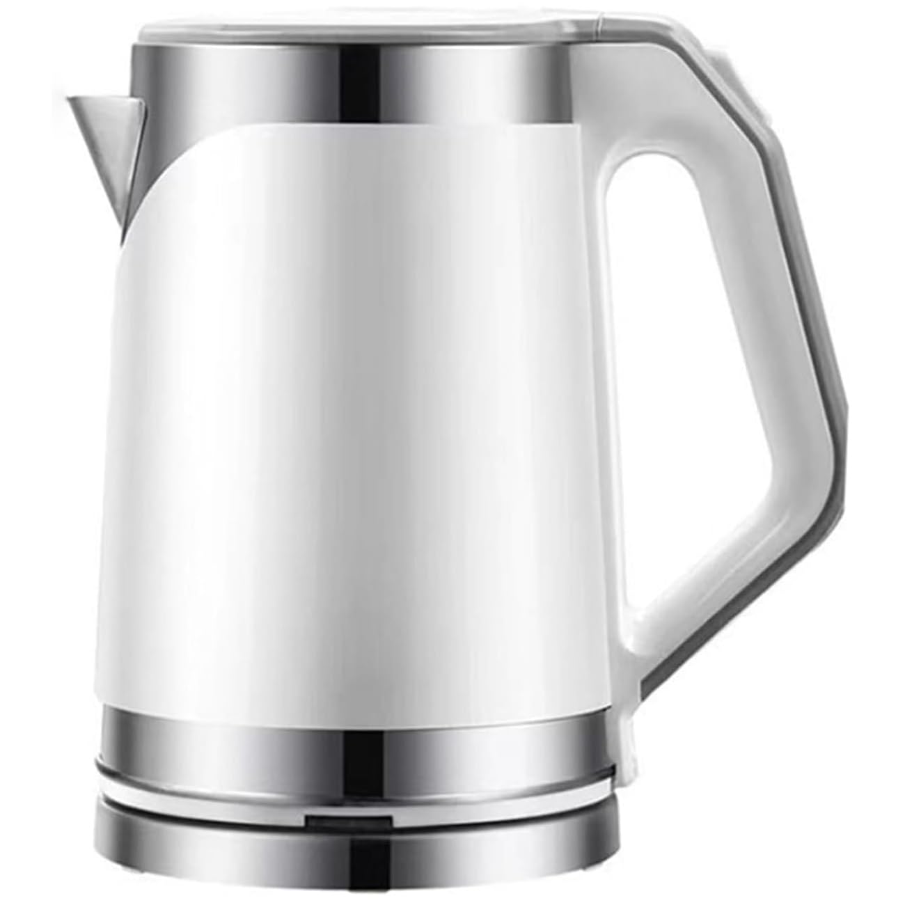 304 Stainless Steel Electric Kettle 2L Double layer Anti-scald Cordless Kettle w/360-Degree Cord Design Heater,Auto Shut-Off,Quickly Boil,Boil-Dry Protection for Daily Hot Drink Metal Kettle (2L-628)