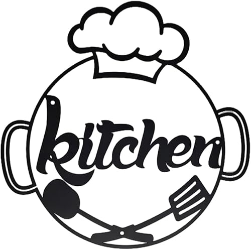 AIM & GGKK Decoración de pared de cocina de metal, letrero de cocina, arte de pared rústico para granja, comedor, decoración del hogar