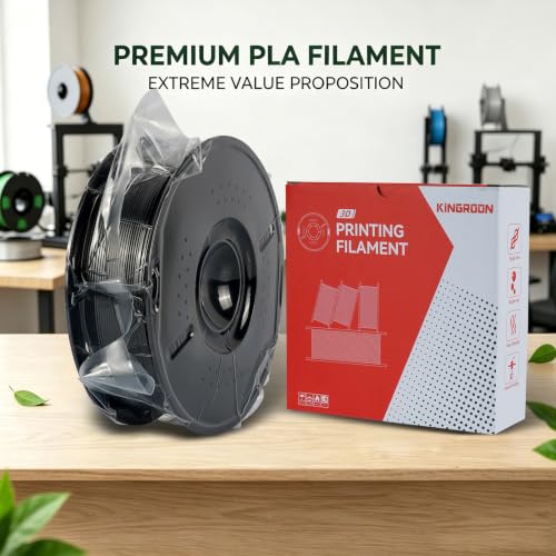 Image of Kingroon PLA Filament 1.75mm 16KG Bundle, 8 Black 8 White 3D Printer Filament Bulk with ±0.02mm Dimensional Accuracy, Low Warping Easy to Print PLA for Most FDM Printers, 16 Spools