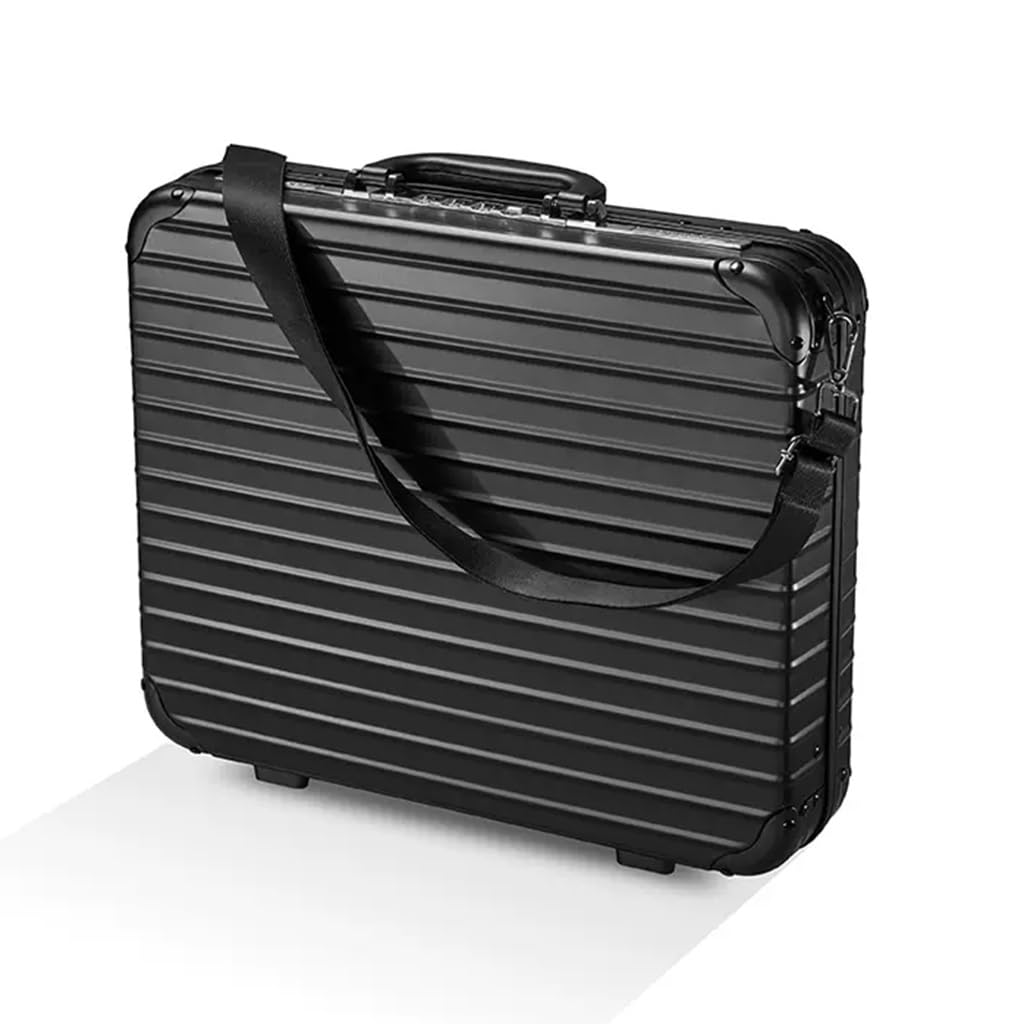 Aluminium-Aktentasche für Herren, Business-Laptop-Tasche, medizinische Tasche, Instrumente und Ausrüstung, Werkzeugkoffer mit Schultergurt
