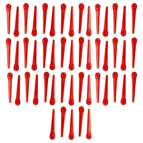 vhbw 50x Lama di ricambio compatibile con Gardena EasyCut Li-18/23R 9823-20, Li-18/23R 9823 tagliabordi - arancione, in plastica