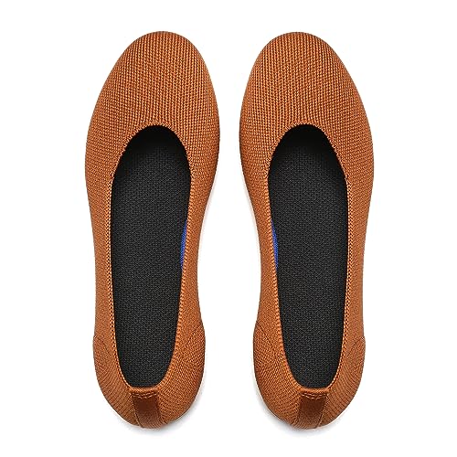 Image of Women's Ballet Flat Dressy Casual Knit Shoes Round Toe Women Mesh Flats