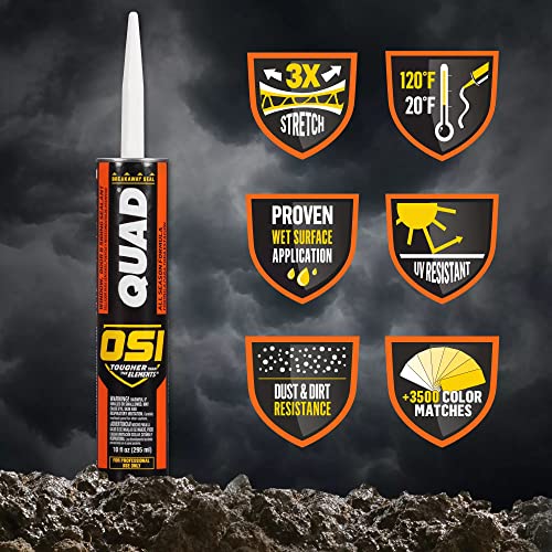 Osi Quad Window, Door And Siding Sealant Bronze 201, 10 Fl Oz, 1, Cartridge #TOP3