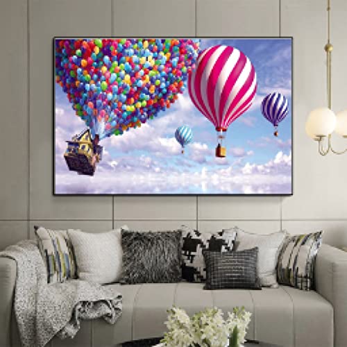 Peinture Murale de Salon Ballon à Air Chaud Décoration Maison