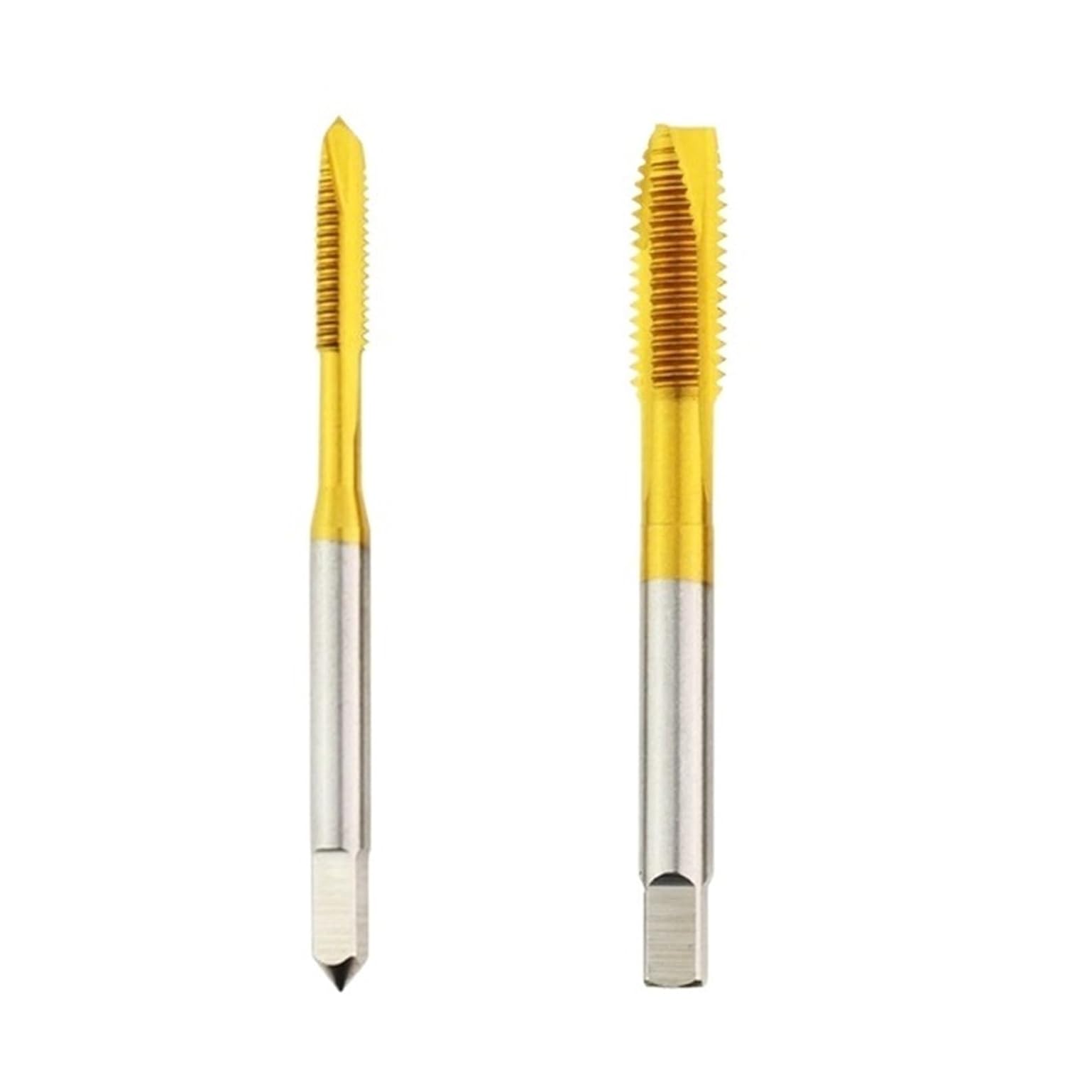 M4/M5/M6/M8Cobalt-Containing Ultra-Hard Titanium-Plated Spiral Point Machine Tap Straight Flute for Stainless Steel(Spiral Flute,M12X1.75)