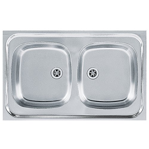 Franke 103.0205.573 seda fregadero de cocina con doble de acero inoxidable Bowl de Franke Sara SXN, gris