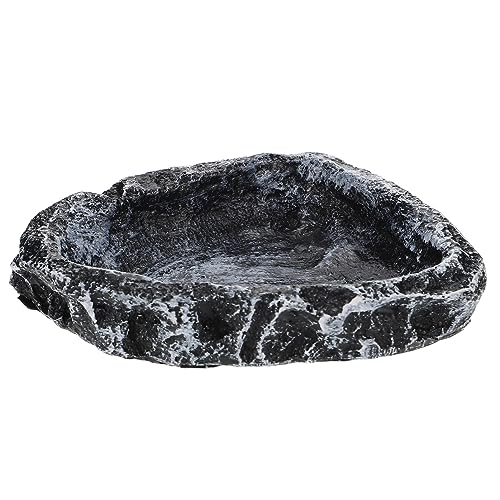GALPADA Tortoise Water Bowl Feeder Durable Reptile Water Dish for Secure Eating Stable Design for Reptiles Natural Color for Comfort and Convenience