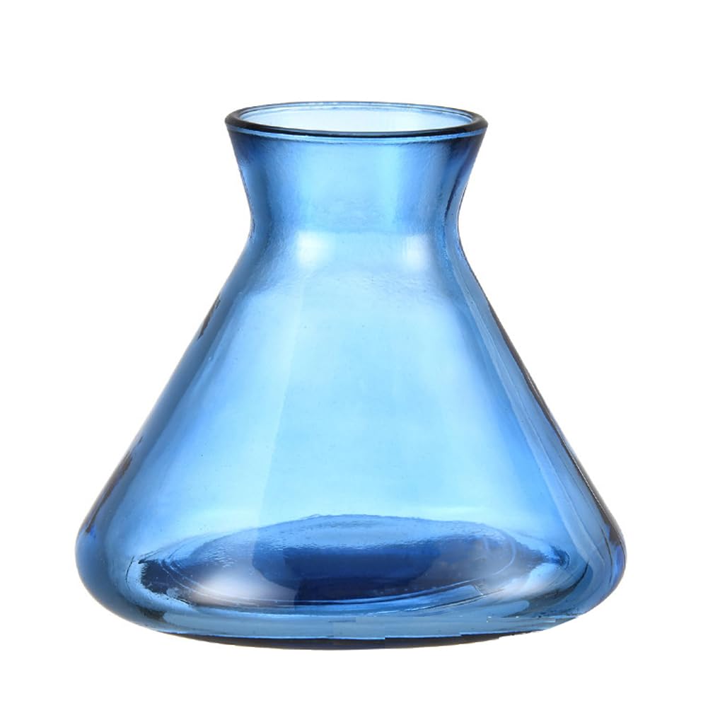 luzen 1Pc 200ml Empty Glass Essential Oils Diffuser Bottle Aromatherapy Jar Container Fragrance Reed Diffuser Bottle for Essential Oils Fragrance Accessories for Home Office Spa Yoga Room, Blue