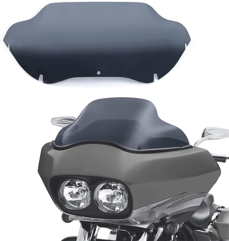 Motorcycle 9.5" Black Windscreen Wind Splitter Windshield For 1998-2013 Harley Davidson Road Glide Harley Road Glide Windshield 98-13 (Dual Light Glide) - Black