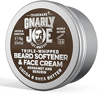 Gnarly Joe Beard Softener and Face Cream. Triple-Whipped Cocoa and Shea Butter. Leave-In Overnight. 75 ml (Bergamot and Benzoin, 75 ml)