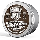 Gnarly Joe Beard Softener & Face Cream with Triple-Whipped Cocoa & Shea Butter, Natural Beard Moisturiser Conditioner, Bergamot & Benzoin Scent, 85ml - Made in UK