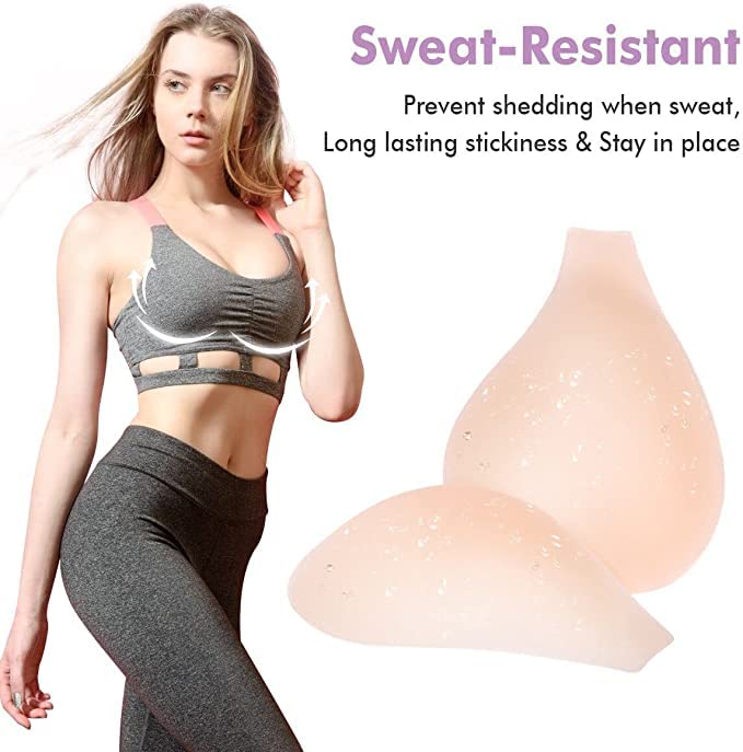 Stick On Bra Backless Bra Reusable Sticky Push Up Bra Invisible Lift Up Bra Silicone Adhesive Lift Bra Self-Adhesive Bras Breast Lift Petal Freedom Bra Nipple Covers for Women Invisible Bra Nude - Image 3