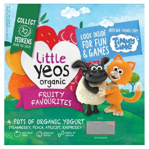 Yeo Valley Organic Little Yeos Fruity Favourites Yogurts 4 x 85g