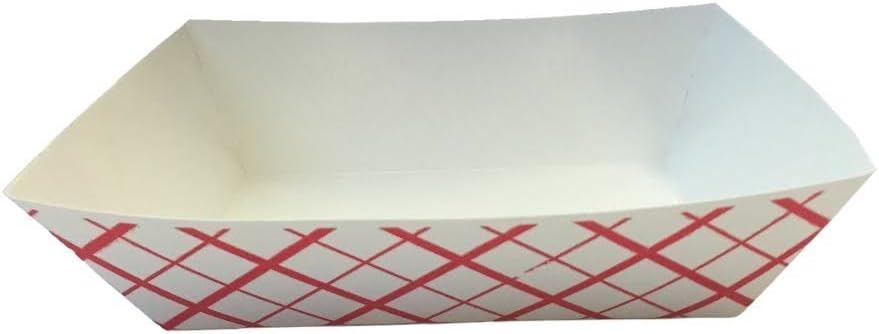 Red Checker Paper Food Tray 50 Ct