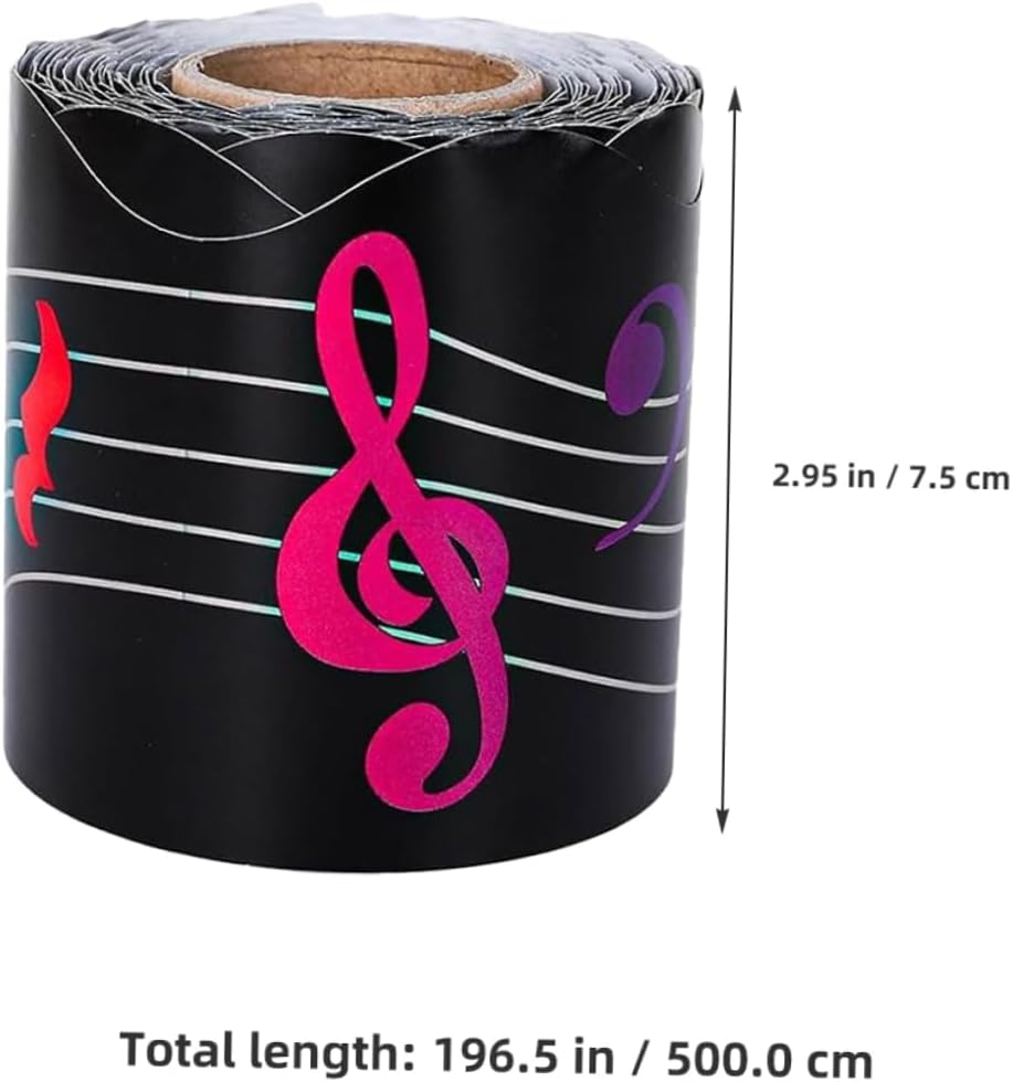 DIYEAH 1 Roll Music Theme Classroom Decorations Rolled Music Mark Border Sticker for Bulletin Board DIY Chalkboard Trim for School 3 516zgrCHKhL. AC SL1224