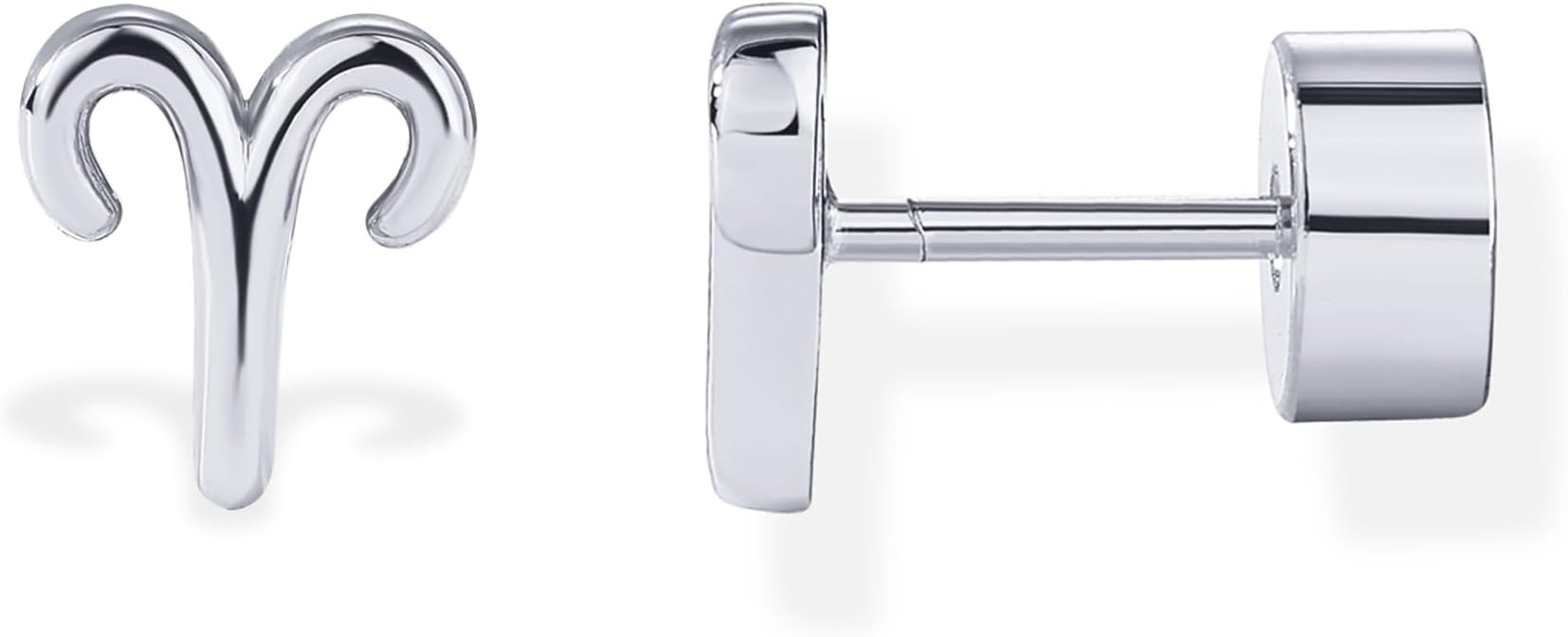 14K Gold Plated 925 Sterling Silver Posts Zodiac Sign Flat Back Earring Studs | Birthday Gift for Women | Astrology Earring Pair