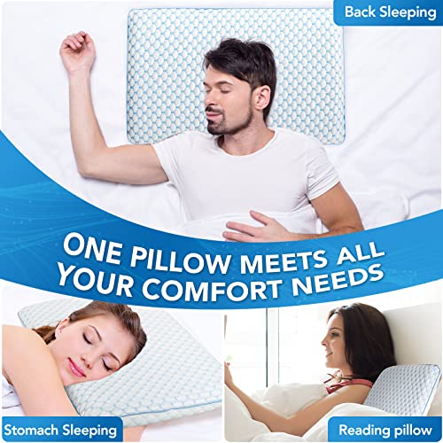 Iwacool Cooling Gel Flat Pillow For Stomach And Back Sleepers, Ultra Thin Pillow For Sleeping thumb #8