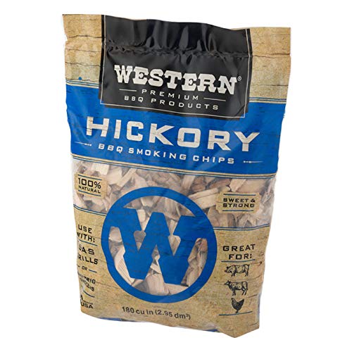Western Premium BBQ Products Hickory BBQ Smoking Chips, 180 cu in - Thumbnail 3
