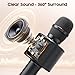BONAOK Bluetooth Karaoke Mikrophon Erwachsene, Tragbares 3 in 1 Singing Mic, Handmikrofon Home Geburtstagsgeschenk Karaoke Mikrofon für iPhone, für Android, für PC, für Smartphone (Schwarz)