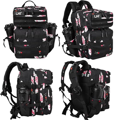 Image of LHI Tactical Military Backpack for Men and Women 25L /35L Army Assault Pack Bag Small Rucksack with Bottle Holder