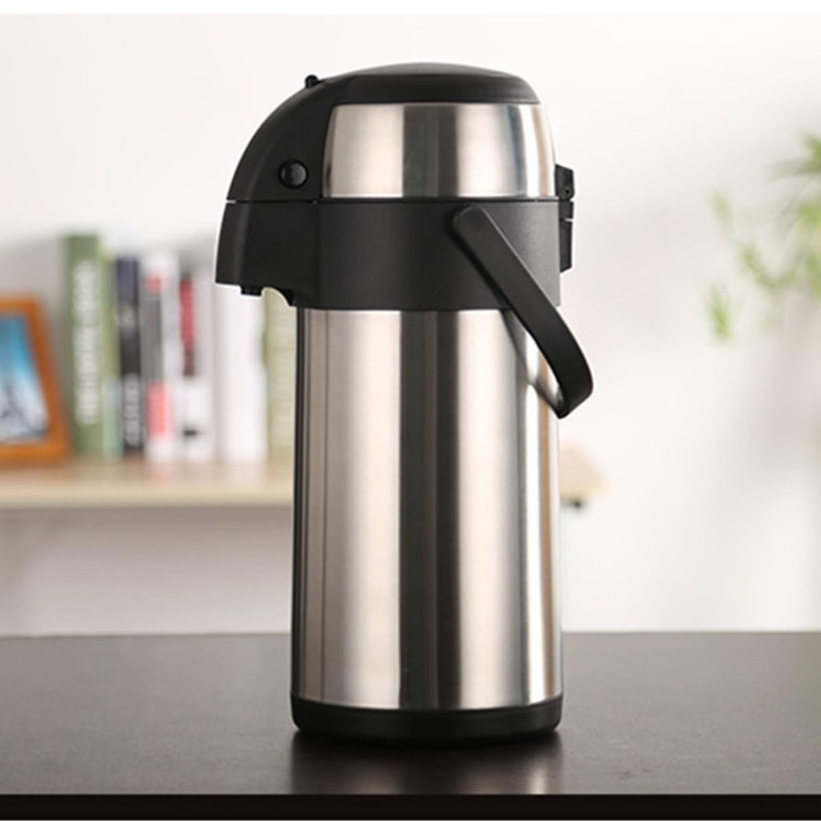 Thermoskanne 2,5l Edelstahl mit Pumpfunktion für Heiß und Kaltgetränke