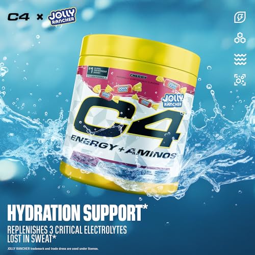 C4 Energy + Aminos Powder, Jolly Rancher Cherry, 30 Servings - image 4