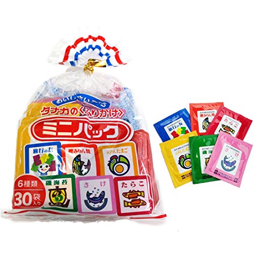 Tanaka Japanese Rice Seasonings 30 Mini Pack Assort SET 6 Flavors (About 2.6oz)