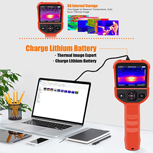 Image of BTMETER Thermal Imaging Camera Gun, Infrared Temperature Imager 300,000 Pixels with 220 x 160 IR Resolution 6G Image Storage Measure Temp -4F~626F