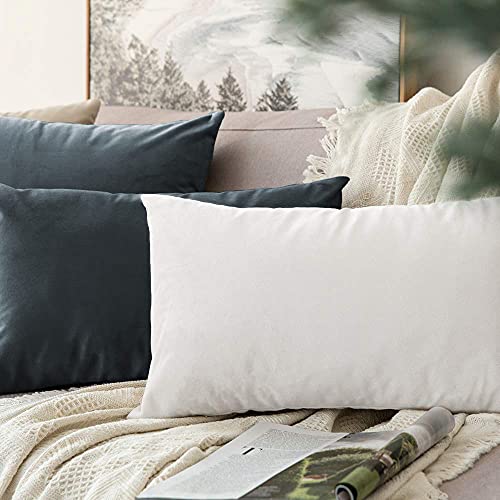 Image of Khooti Velvet 200 TC Cushion Cover Pack Of 1-20 inchX30 inch /51X76 Cm-Dark Grey-Soft Pillow Covers Cushion Case For Sofa Bedroom Living room Chair Car