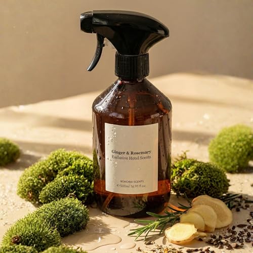 BOHORIA® Raumspray Hotel Scents Air Spray 500 ml – Raumduft für Boutique Hotel Feeling – Home Perfume Lufterfrischer (Ginger & Rosemary)