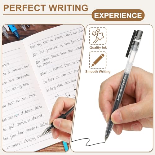 PATIKIL Bolígrafos Gel 0.5mm Pack 12 Tinta Negra miniatura 4