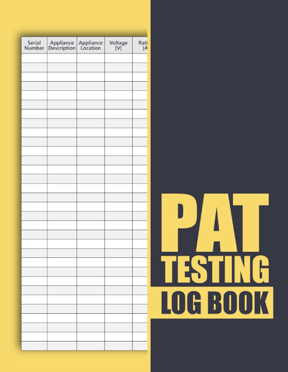 Pat Testing Log Book: Portable Appliance Testing of Electrical Equipment Logbook, Record for 3300 Entries