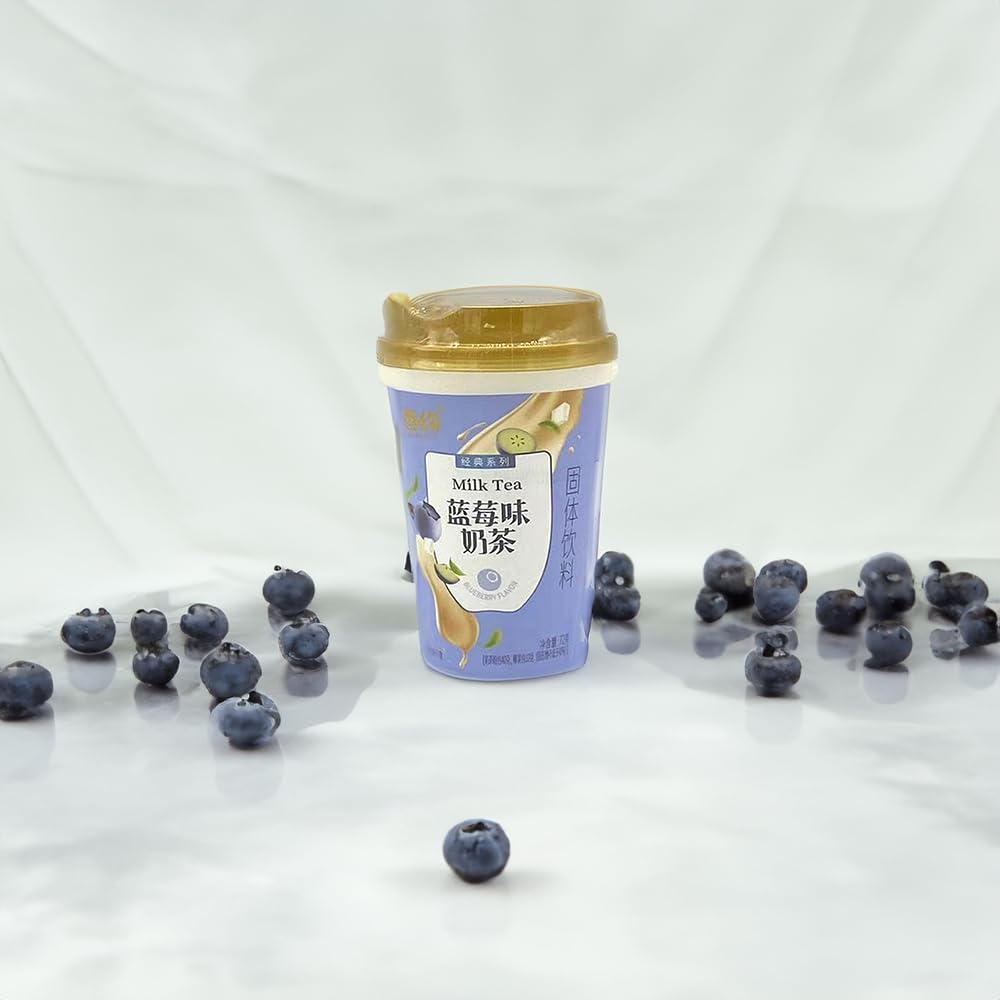 PLUS HOME Descubre el placer de nuestro delicioso Milk Tea instantáneo, una bebida cremosa y reconfortante perfecta para cualquier momento del día.MilkBlueberry(Pack6)
