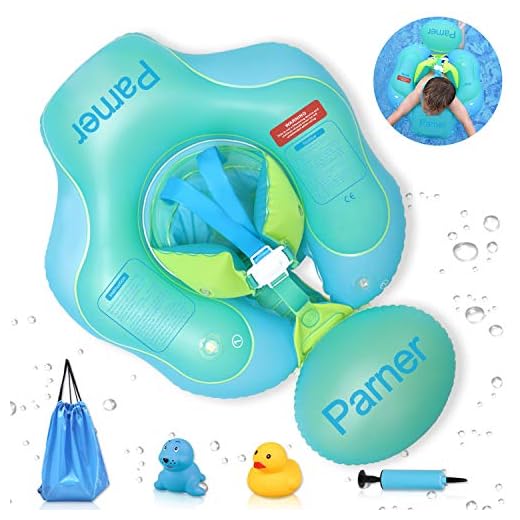Parner Swimming Baby Float Inflatable Baby Swimming Pool Floats Ring with Safety Bottom Support and Swim Buoy, Great Baby Water Float Suit for Newborn Baby Kid Toddler Age of 6-36 Months, Large