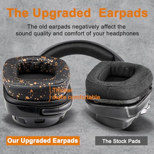 Image of SOULWIT Earpads Cushions for Logitech G35 G930 G933 G933S G935 G633 G633S G635 G533 G430 G431 G432 G433 Gaming Headset, Ear Pads Replacement for G332 G230 G231 G233 Headphones - Black Gold