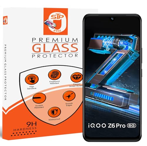 Image of Premium HD+ Tempered Glass Screen Protector Guard Compatible For Iqoo Z6 Pro 5G (6.44 Inch, Pack of 1) | Edge to Edge Coverage With Easy to installation kit for Smartphone