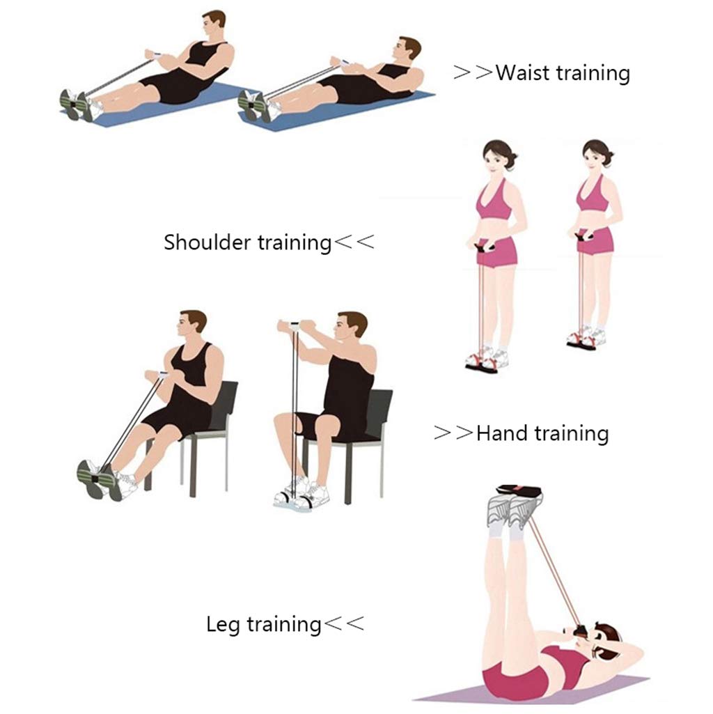 Pedale Multifunzione Per Allenamento - 4 Tubi, Blu, Perfetto Per Casa!