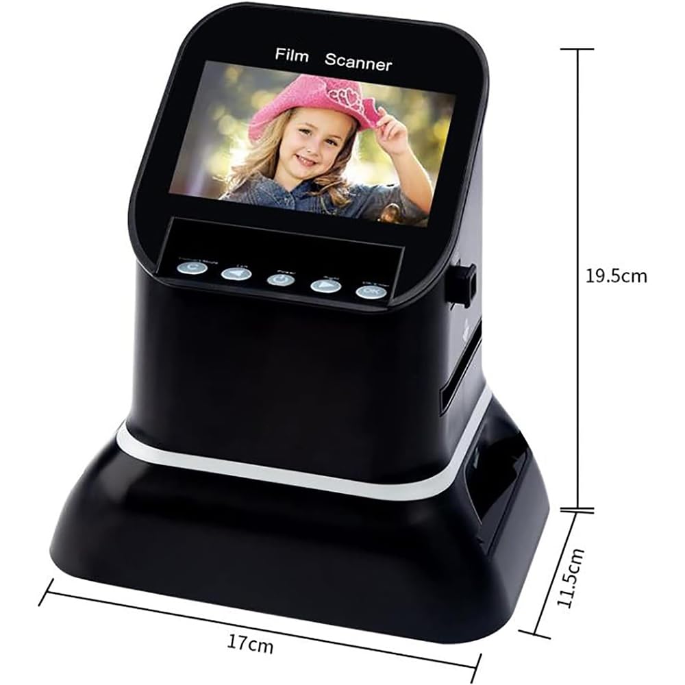 Scanner Portatili per pellicole, Scanner per Negativi e Diapositive, Scanner per pellicole ad Alta risoluzione 120, convertitore per pellicole da 4,3 Pollici