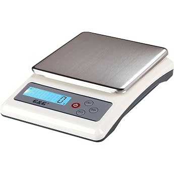 G&G KF10K Kitchen Scale 10 kg 1 g Increments Adjustable Automatic Shut-Off Precision Scale Digital Scale with Power Supply and Batteries KF10K 10 kg/1 g